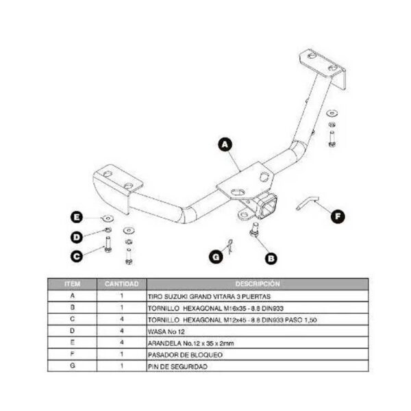 Tiro De Arrastre Suzuki Grand Vitara 3Puertas - Imagen 2
